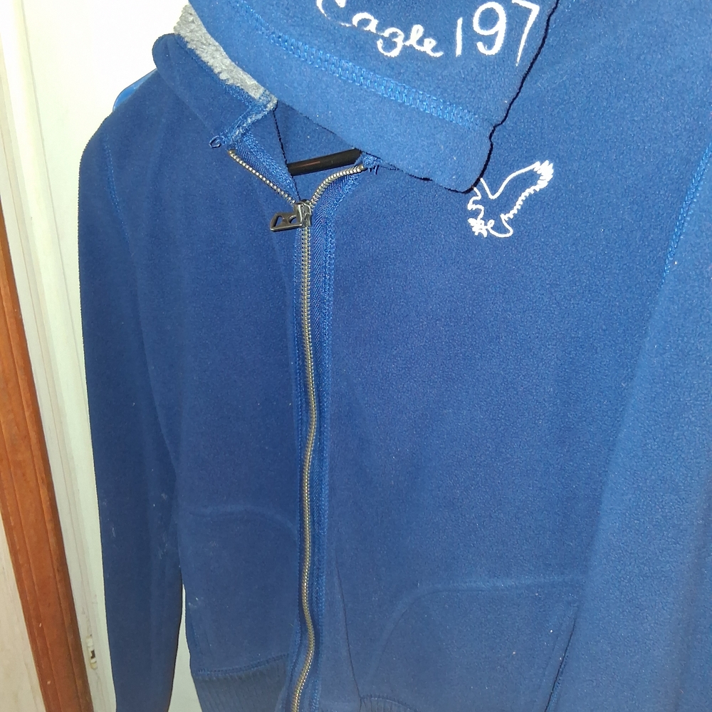 American Eagle Outfitters Navy Fleece Jacket